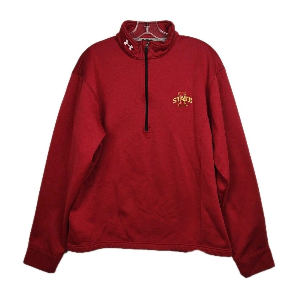 Under Armour Iowa State 1/4-Zip Jacket Men's M Cardinal Red Embroidered Logo